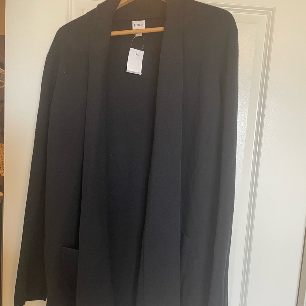 J. Crew Black Sweater Cardigan XXL